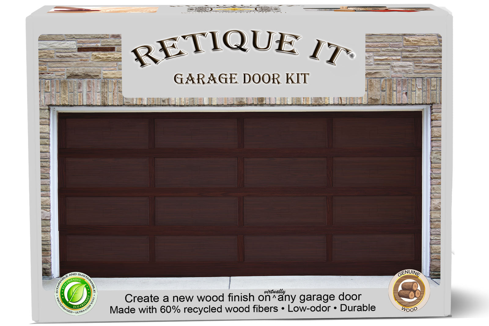 Wood'n Finish Garage Door Kit - Red Mahogany