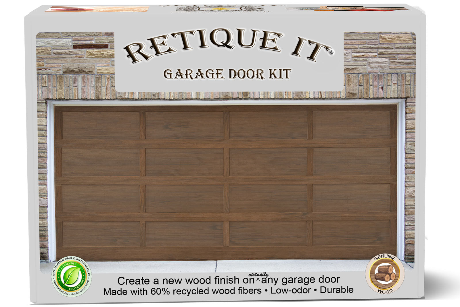 Wood'n Finish Garage Door Kit - Dark Oak